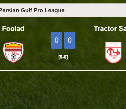 Foolad draws 0-0 with Tractor Sazi on Tuesday