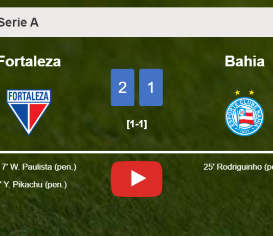 Fortaleza recovers a 0-1 deficit to overcome Bahia 2-1. HIGHLIGHTS