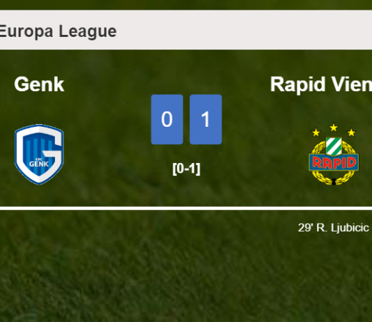 Rapid Vienna beats Genk 1-0 with a goal scored by R. Ljubicic