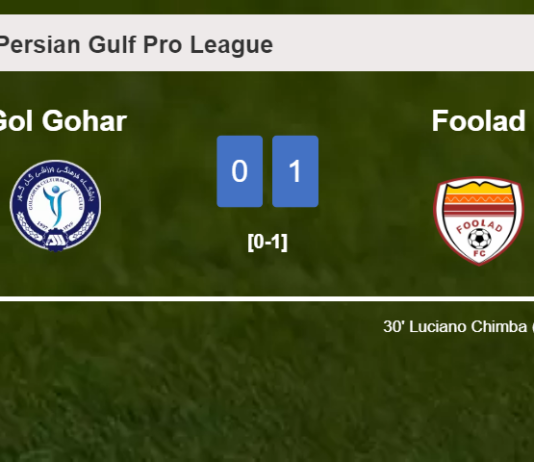 Foolad defeats Gol Gohar 1-0 with a goal scored by L. Chimba