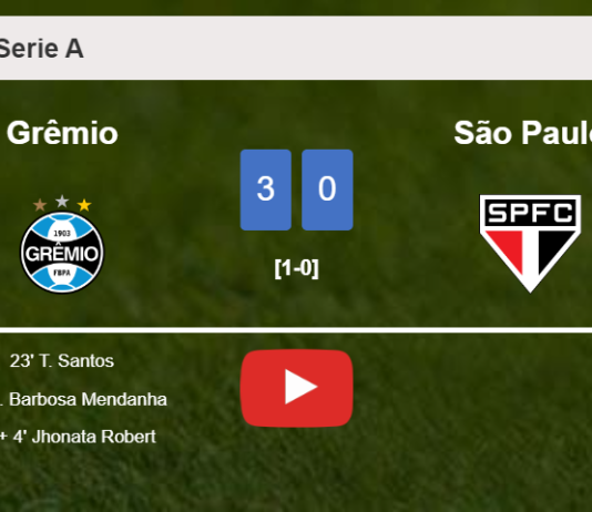 Grêmio defeats São Paulo 3-0. HIGHLIGHTS