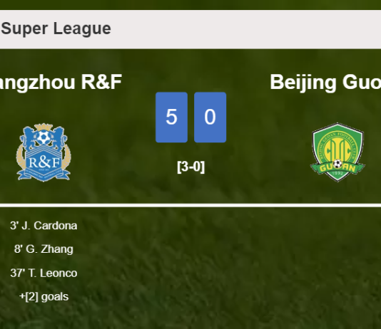 Guangzhou R&F annihilates Beijing Guoan 5-0 playing a great match