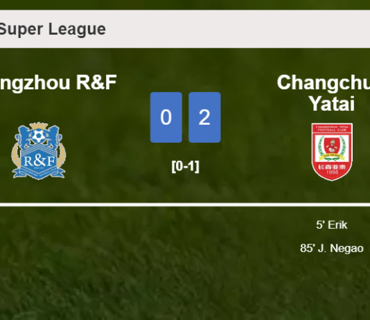 Changchun Yatai tops Guangzhou R&F 2-0 on Monday