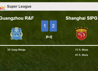 Shanghai SIPG defeats Guangzhou R&F 2-1 with A. Mooy scoring a double