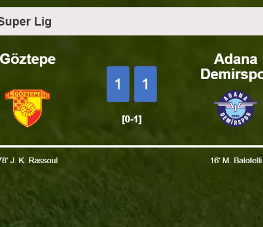 Göztepe and Adana Demirspor draw 1-1 on Sunday