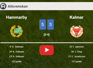 Hammarby conquers Kalmar 5-3 with 4 goals from A. Selmani. HIGHLIGHTS