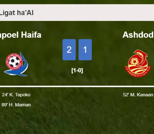 Hapoel Haifa seizes a 2-1 win against Ashdod