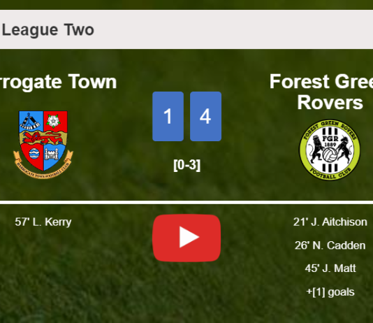 Forest Green Rovers prevails over Harrogate Town 4-1. HIGHLIGHTS