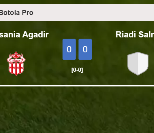 Hassania Agadir draws 0-0 with Riadi Salmi on Saturday