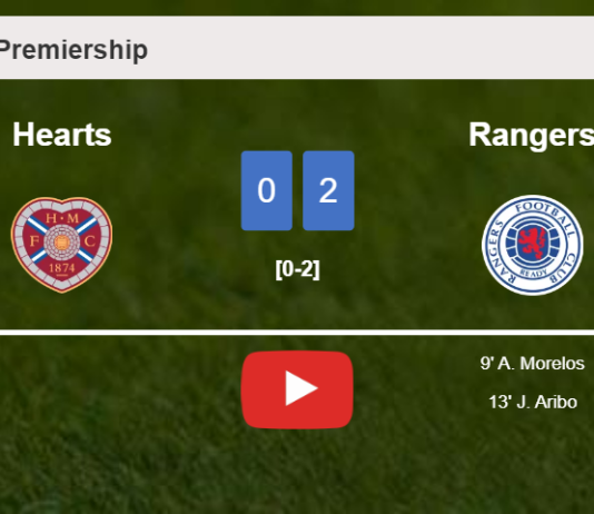 Rangers prevails over Hearts 2-0 on Sunday. HIGHLIGHTS