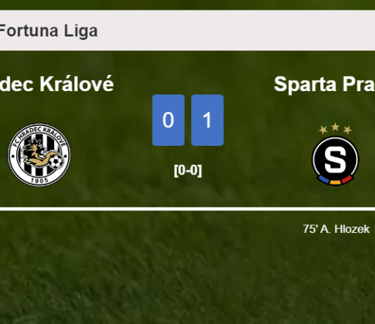Sparta Praha defeats Hradec Králové 1-0 with a goal scored by A. Hlozek
