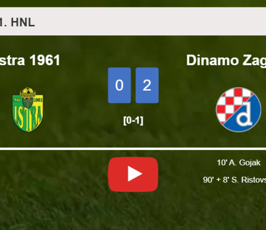 Dinamo Zagreb overcomes Istra 1961 2-0 on Wednesday. HIGHLIGHTS