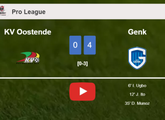 Genk defeats KV Oostende 4-0 after playing a incredible match. HIGHLIGHTS