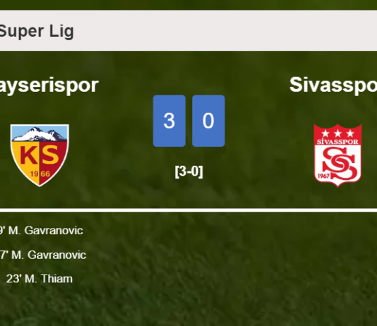 Kayserispor defeats Sivasspor 3-0