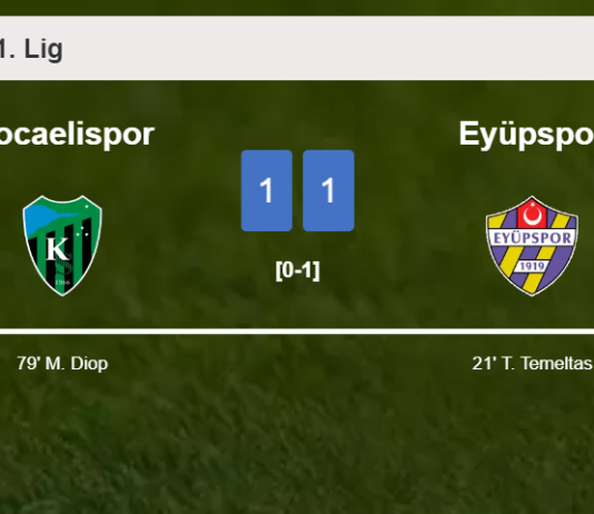 Kocaelispor and Eyüpspor draw 1-1 on Sunday
