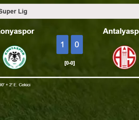 Konyaspor defeats Antalyaspor 1-0 with a late goal scored by E. Cekici