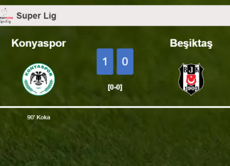 Konyaspor beats Beşiktaş 1-0 with a late goal scored by K. 
