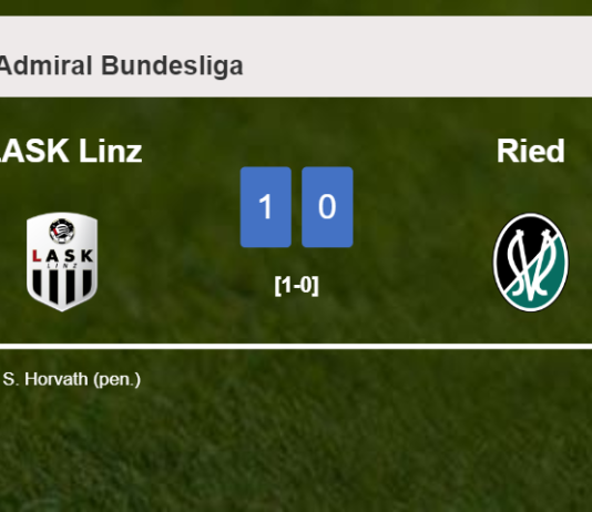 LASK Linz conquers Ried 1-0 with a goal scored by S. Horvath