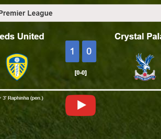Leeds United overcomes Crystal Palace 1-0 with a late goal scored by R. . HIGHLIGHTS