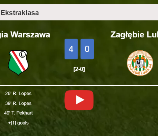 Legia Warszawa liquidates Zagłębie Lubin 4-0 with a superb match. HIGHLIGHTS