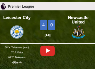 Leicester City demolishes Newcastle United 4-0 with a superb match. HIGHLIGHTS