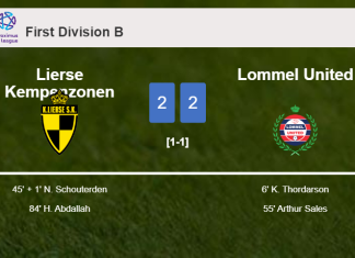 Lierse Kempenzonen and Lommel United draw 2-2 on Sunday