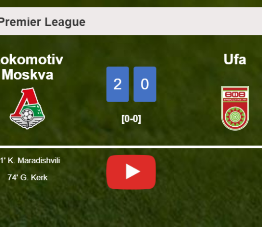 Lokomotiv Moskva conquers Ufa 2-0 on Sunday. HIGHLIGHTS