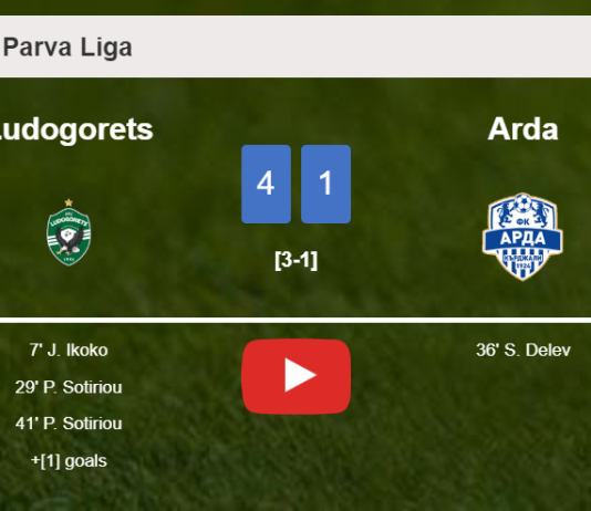 Ludogorets demolishes Arda 4-1 showing huge dominance. HIGHLIGHTS