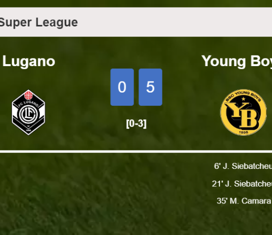Young Boys beats Lugano 5-0 with 4 goals from J. Siebatcheu
