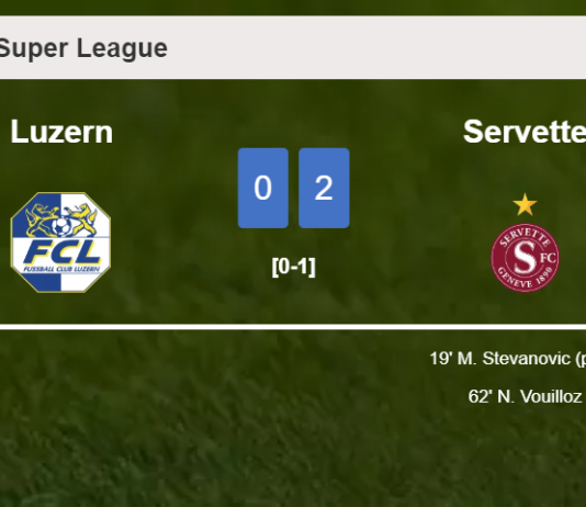 Servette conquers Luzern 2-0 on Saturday