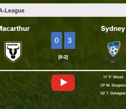 Sydney prevails over Macarthur 3-0. HIGHLIGHTS