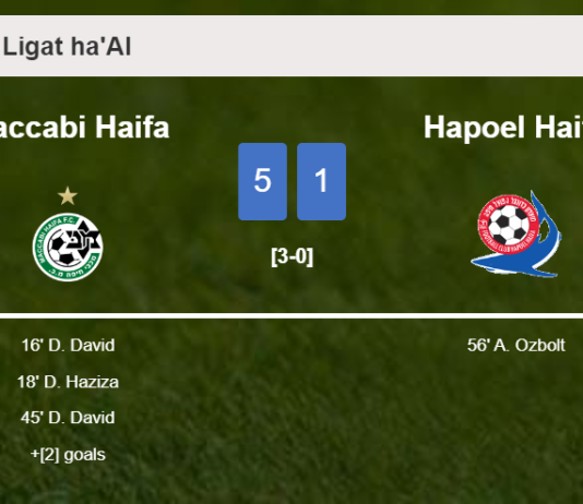 Maccabi Haifa demolishes Hapoel Haifa 5-1 with a fantastic performance