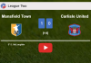Mansfield Town defeats Carlisle United 1-0 with a goal scored by S. McLaughlin. HIGHLIGHTS