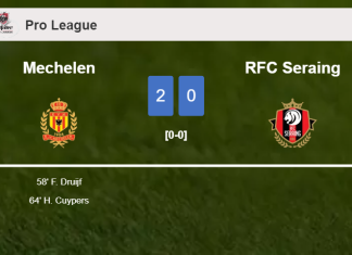 Mechelen surprises RFC Seraing with a 2-0 win
