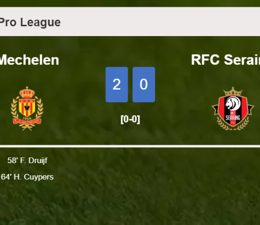 Mechelen surprises RFC Seraing with a 2-0 win