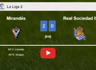Mirandés conquers Real Sociedad II 2-0 on Monday. HIGHLIGHTS