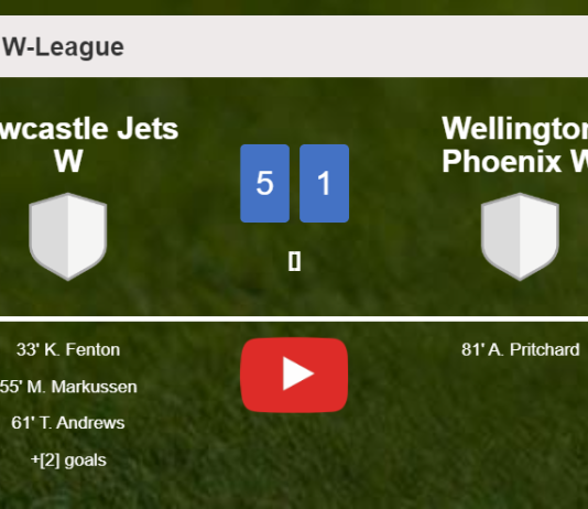 Newcastle Jets W annihilates Wellington Phoenix W 5-1 playing a great match. HIGHLIGHTS