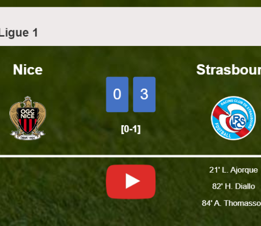 Strasbourg overcomes Nice 3-0. HIGHLIGHTS