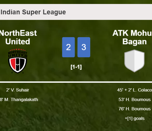 ATK Mohun Bagan conquers NorthEast United 3-2