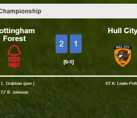 Nottingham Forest recovers a 0-1 deficit to conquer Hull City 2-1
