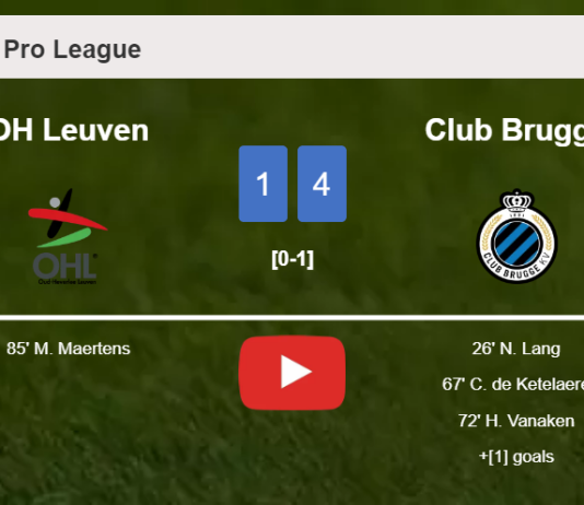 Club Brugge beats OH Leuven 4-1. HIGHLIGHTS