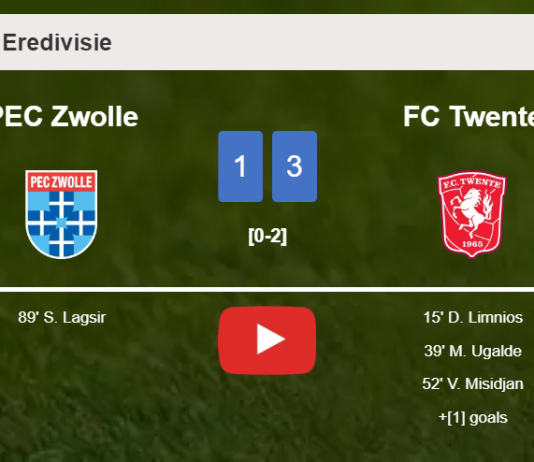 FC Twente tops PEC Zwolle 3-1. HIGHLIGHTS