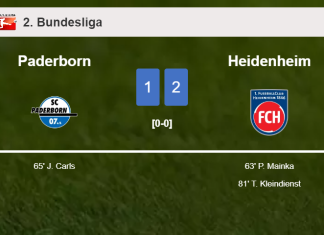 Heidenheim conquers Paderborn 2-1