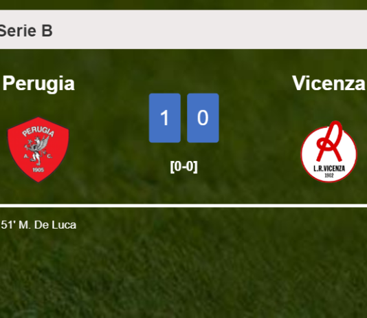 Perugia conquers Vicenza 1-0 with a goal scored by M. De. Interview