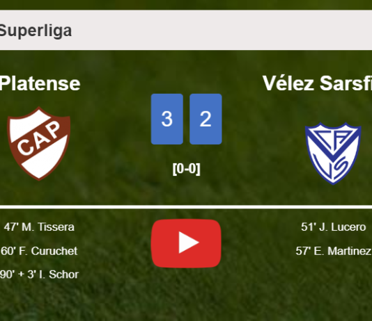 Platense tops Vélez Sarsfield after recovering from a 1-2 deficit. HIGHLIGHTS