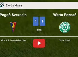 Pogoń Szczecin clutches a draw against Warta Poznań. HIGHLIGHTS