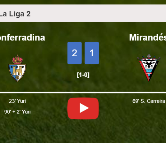 Ponferradina beats Mirandés 2-1 with Y.  scoring 2 goals. HIGHLIGHTS