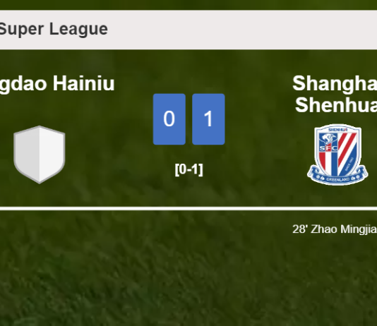 Shanghai Shenhua defeats Qingdao Hainiu 1-0 with a goal scored by Z. Mingjian