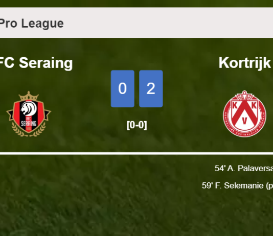 Kortrijk surprises RFC Seraing with a 2-0 win