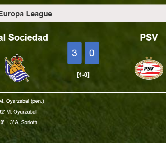 Real Sociedad conquers PSV 3-0